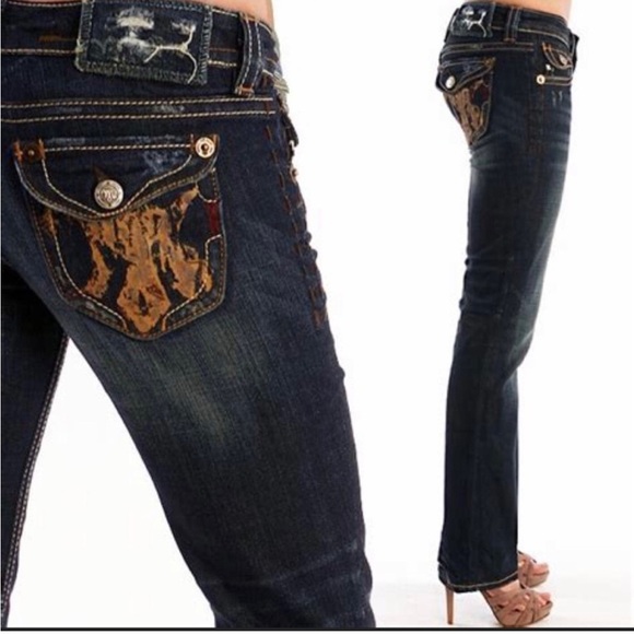 Miss Me Denim - MEK Denim ‘Santiago’ Distressed Miss Me Women’s Jeans Straight Cut Size 28/36